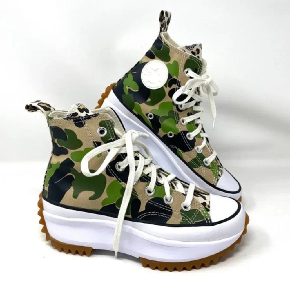 💖MEGA SALE💖Converse 170913C Women's 5.5 Run Star Hike High Candied Ginger Camo